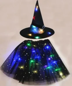 Light Up Witch Costume,Kids LED Light,Witch Costume,Costume for Halloween