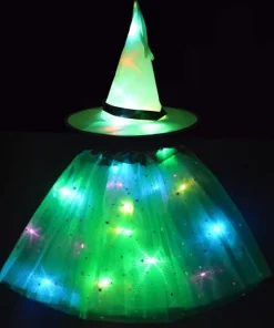 Light Up Witch Costume,Kids LED Light,Witch Costume,Costume for Halloween
