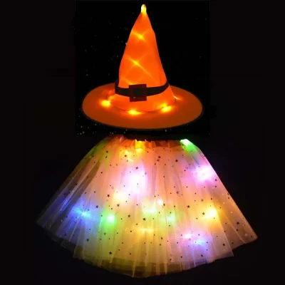 Light Up Witch Costume,Kids LED Light,Witch Costume,Costume for Halloween