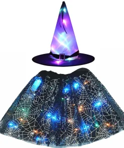 Light Up Witch Costume,Kids LED Light,Witch Costume,Costume for Halloween