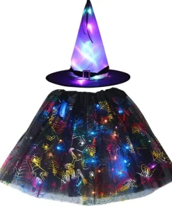 Light Up Witch Costume,Kids LED Light,Witch Costume,Costume for Halloween