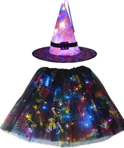 Light Up Witch Costume,Kids LED Light,Witch Costume,Costume for Halloween