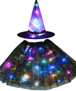 Light Up Witch Costume,Kids LED Light,Witch Costume,Costume for Halloween