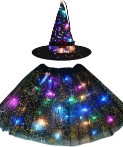 Light Up Witch Costume,Kids LED Light,Witch Costume,Costume for Halloween