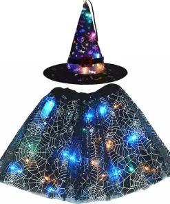 Light Up Witch Costume,Kids LED Light,Witch Costume,Costume for Halloween