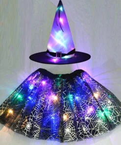 Kids LED Light Up Witch Costume for Halloween
