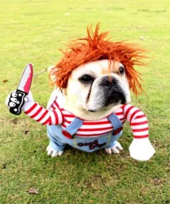 Chucky Dog Costume,Dog Costume,Chucky Dog,Halloween Deady Doll,Halloween