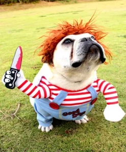 Chucky Dog Costume,Dog Costume,Chucky Dog,Halloween Deady Doll,Halloween