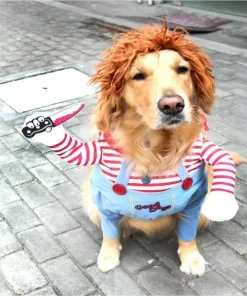 Chucky Dog Costume,Dog Costume,Chucky Dog,Halloween Deady Doll,Halloween