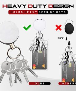 Key Ring,Retractable Anti Lose Key Ring