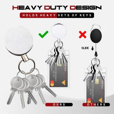 Key Ring,Retractable Anti Lose Key Ring