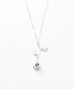 Rose Pendant Necklace,Pendant Necklace,Rose Pendant