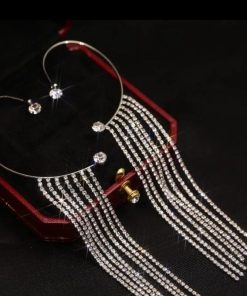 Tassel Earrings,Diamond Tassel Earrings,Sparkling Diamond,Sparkling Diamond Tassel Earrings