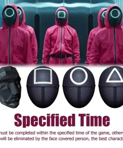 Party Mask,Squid Game,Halloween Party,Halloween Party Mask,Squid Game Halloween Party Mask