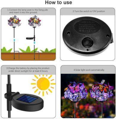 Stake Lights,Butterfly Stake,Solar Butterfly,Solar Butterfly Stake Lights