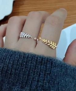 Ring For Daughter,Leaf Ring,Adjustable Leaf Ring,Adjustable Leaf Ring For Daughter