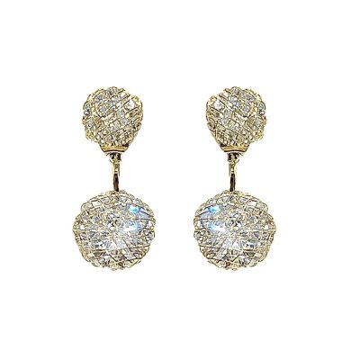 Diamond Ball Earrings,Hollow Diamond,Ball Earrings,Diamond Ball