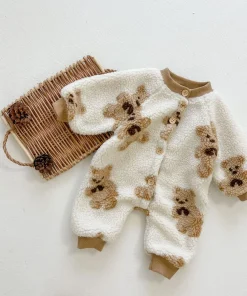 Winter Romper,Bear Winter,Baby Bear,Baby Bear Winter Romper