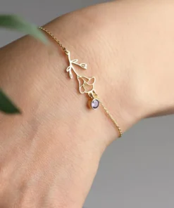 Birth Flower Bracelet,Flower Bracelet,Birth Flower