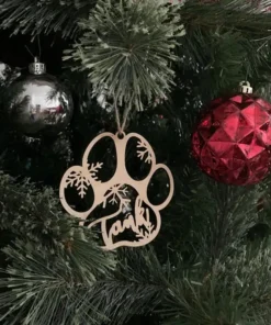 Dog Paw Ornament,Paw Ornament,Christmas Dog Paw,Dog Paw,Christmas Dog Paw Ornament