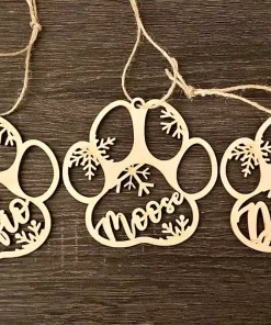 Dog Paw Ornament,Paw Ornament,Christmas Dog Paw,Dog Paw,Christmas Dog Paw Ornament