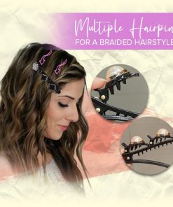 Braid Clips,Two Layers Unique Beautiful Braid Clips Hairpin