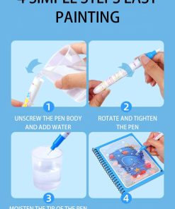 Magic Water Coloring Book,Water Coloring Book,Coloring Book,Magic Water Coloring