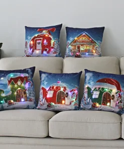 Christmas Pillow Case,Christmas Pillow,Pillow Case,LED Christmas Pillow Case