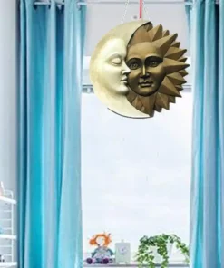 Outdoor Wall Sculpture,Wall Sculpture,Sun and Moon,Sun and Moon Outdoor Wall Sculpture