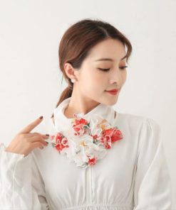 Lace Scarf,Flower Collar,Scarf Flower,Fashion Lace Scarf Flower Collar