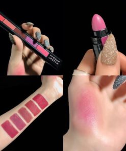 Velvet Matte,Compact Lipstick,Matte Compact,5 in 1 Velvet Matte Compact Lipstick