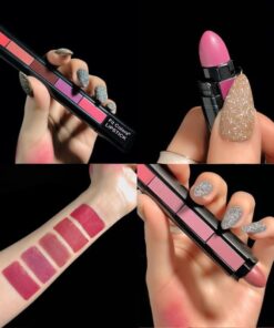 Velvet Matte,Compact Lipstick,Matte Compact,5 in 1 Velvet Matte Compact Lipstick