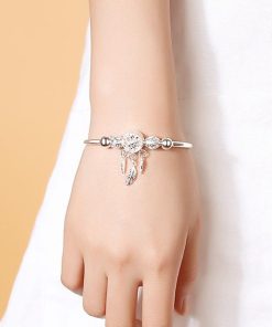 Dreamcatcher Bracelet,Feather Charm,Dreamcatcher