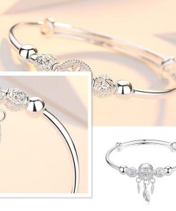 Dreamcatcher Bracelet,Feather Charm,Dreamcatcher