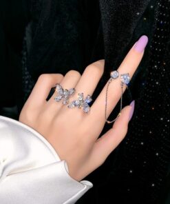 Butterfly Ring,3D Butterfly,Adjustable 3D Butterfly Ring