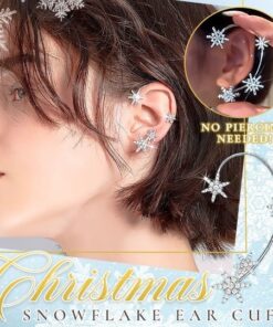 Christmas Snowflake,Ear Cuff,Christmas Snowflake Ear Cuff