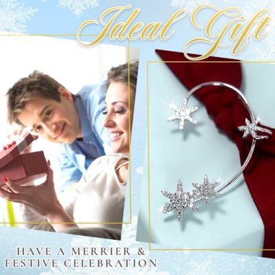 Christmas Snowflake,Ear Cuff,Christmas Snowflake Ear Cuff