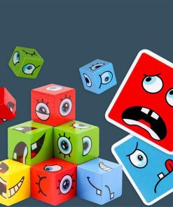 Wooden Face-Changing Cube Building Blocks,Cube Building Blocks