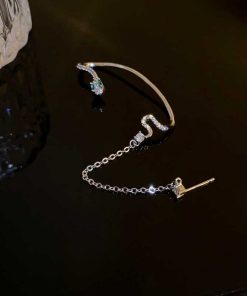 Snake Earrings,Earrings with Diamonds,Snake Earrings with Diamonds