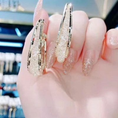 Oval Earrings,Woven Mesh,Woven Mesh Oval Earrings