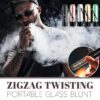 Glass Blunt,ZigZag,ZigZag Twisting Portable Glass Blunt