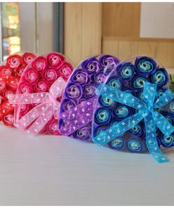 Soap Rose,Rose Heart,24 Soap Rose Heart Gift Box