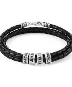 Mens Leather Bracelets Braided
