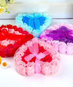 Soap Rose,Rose Heart,24 Soap Rose Heart Gift Box