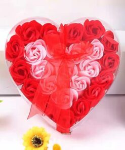 Soap Rose,Rose Heart,24 Soap Rose Heart Gift Box