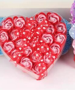 Soap Rose,Rose Heart,24 Soap Rose Heart Gift Box