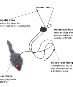 black mouse,cat black,Hanging door type cat black mouse