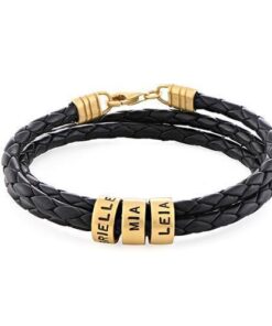 Mens Leather Bracelets Braided