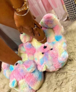 Comfy Teddy Bear,Teddy Bear Plush Slippers,Plush Slippers