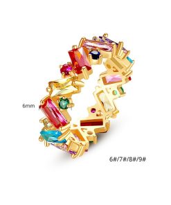 Zircon Ring,Rainbow Zircon Ring